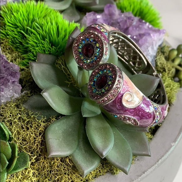 Marciano Jewelry - Marciano Enamel Jeweled snap close bangle
